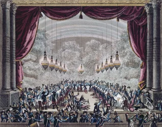 Banchetto ospitato dagli ufficiali delle Guardie del Corpo francesi per gli ufficiali del Reggimento delle Fiandre, 31 settembre 1789, fine XVIII secolo